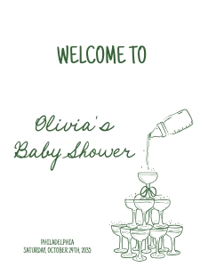 aa106 welcome baby shower baby bottle champagne design preview