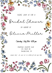 Spring Summer floral Bridal Shower AA069 design preview