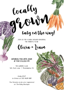 Locally Grown Baby Shower AA113 design preview