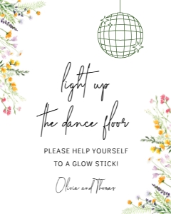 light up dance floor wildflowers sign design preview