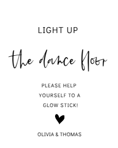 Minimalist wedding light up the dance floor design preview