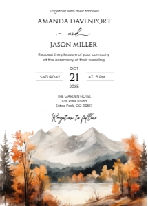 Fall Mountain weddin AA031 design preview