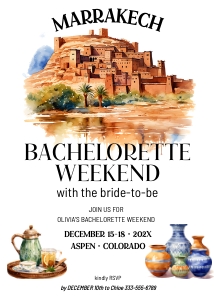 AA123 Marocco Bachelorette Weekend design preview