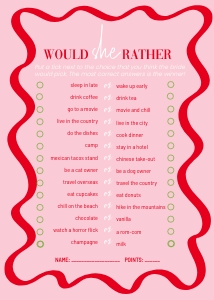 Wavy border bridal shower games design preview