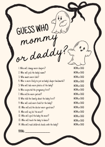 AA085 Little Boo games baby shower design preview