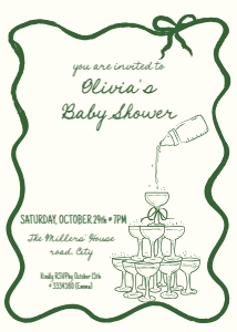 aa106 champagne baby shower frame design preview