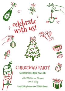 Whimsical Christmas tree Party aa127 design preview
