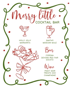 Merry little christmas cocktail bar aa129 design preview