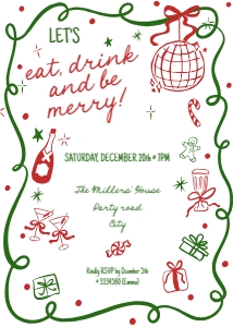 Friendmas whimsical AA093 design preview