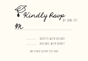 graduation rsvp enclosure card design preview