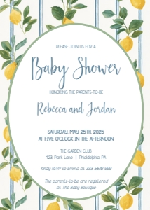 Vintage lemons baby shower aa130 design preview