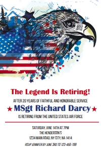 Air Force Retirement Invitation design preview