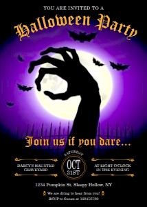 Zombie Halloween Invitation design preview