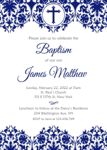 Blue Baptism Boy 5x7": Blue Boy Baptism