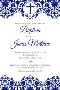Blue Baptism Boy 4x6": Blue Boy Baptism