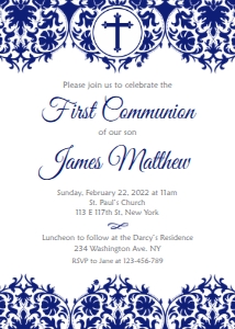 Blue First Communion Boy 5x7": Blue First Communion Boy