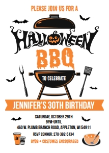 Halloween BBQ design preview