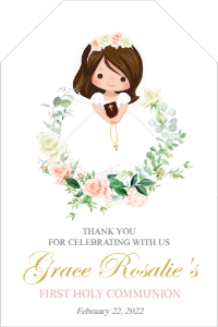 First Communion Girl Tags 2x3": First Communion Girl Tags