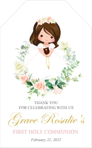 First Communion Girl Tags 2.5x4": First Communion Girl Tags