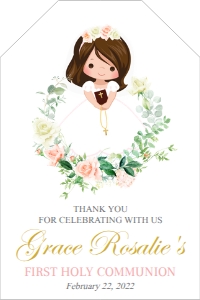 First Communion Girl Tags 1.5x2.25": First Communion Girl Tags