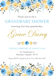 Grandbaby Shower Invitation 5x7": Grandbaby Shower Invitation