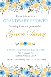 Grandbaby Shower Invitation 4x6": Grandbaby Shower Invitation