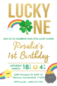 Lucky One Birthday St Patricks 4X6": Lucky One Birthday St Patricks