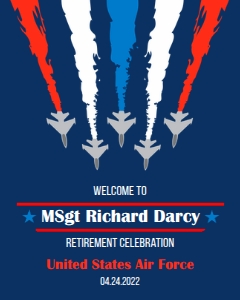 Air Force Retirement Sign 16x20": Air Force Retirement Sign