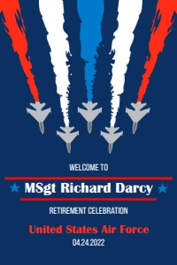Air Force Retirement Sign 24x36": Air Force Retirement Sign