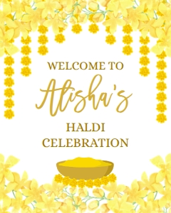 Haldi Welcome Sign design preview