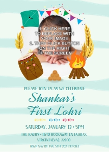 Happy Lohri Invitation 5x7": Happy Lohri Invitation