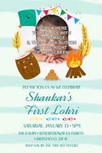 Happy Lohri Invitation 4x6": Happy Lohri Invitation