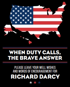 Military Well Wishes Black Sign design preview