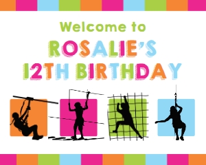 Ropes Course Girl Welcome Sign design preview