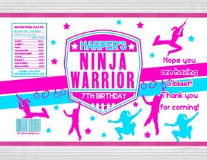 Nija Warrior Girl Chip Label: NINJA WARRIOR GIRL EDITABLE PACKAGE