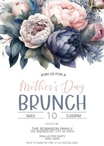 IN106 FLORAL INVITATION: 1439455808