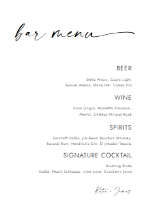 W4 BAR1 BAR MENU design preview