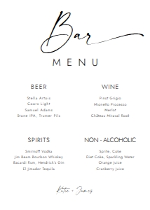 W4 BAR10-BAR MENU design preview