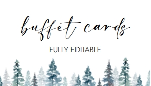 PINE TREE-BUFFET CARD design preview