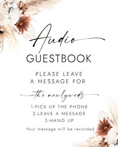 BOHO1-AUDIOGUESTBOOK design preview
