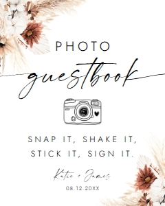 BOHO1-PHOTOGUESTBOOK design preview