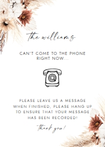 BOHO1-TELEPHONEGUESTBOOK design preview