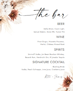 BOHO1-BAR3-BAR MENU design preview