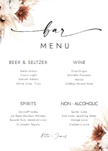 BOHO1-BAR6-BAR MENU design preview
