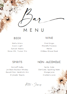 BOHO2-BAR10-BAR MENU design preview