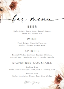 BOHO1-BAR12-BAR MENU design preview