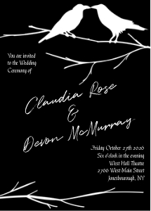 Ravens Crows Gothic Wedding Invitations: Ravens Crows Gothic Wedding Invitations