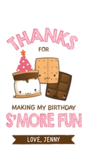smore birthday pink 235 design preview