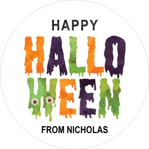 halloween slime round design preview