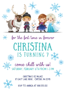 invite - frozen friends design preview